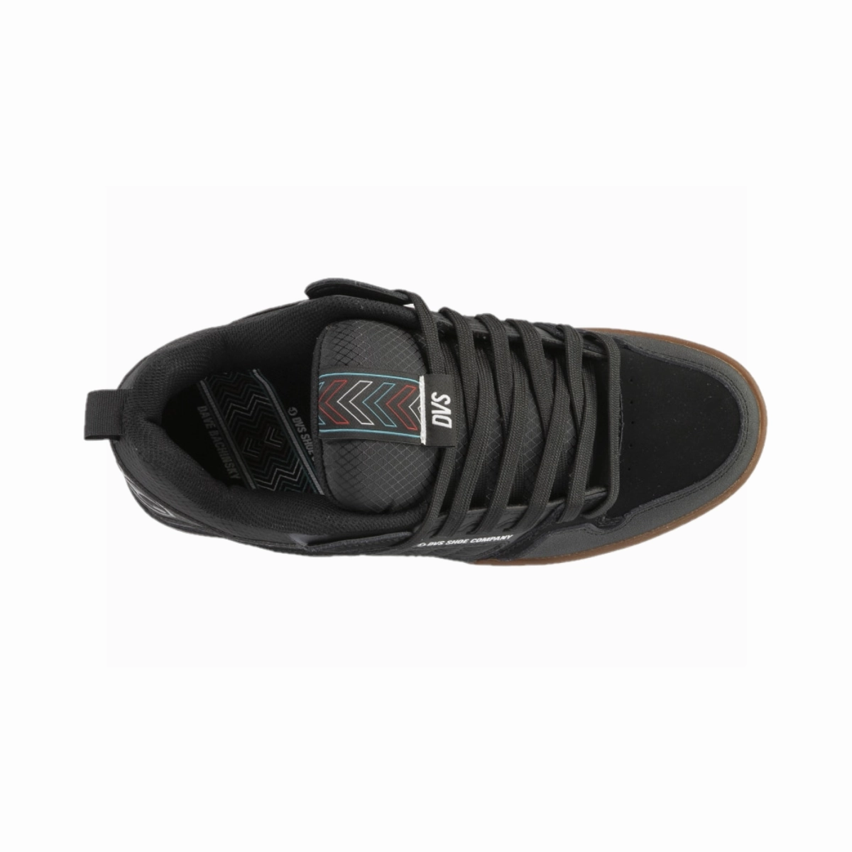DVS F0000323007 COMANCHE 2.0  DAVE B. MN'S (Medium) Black/Gum Leather Skate Shoes Relaxed Step