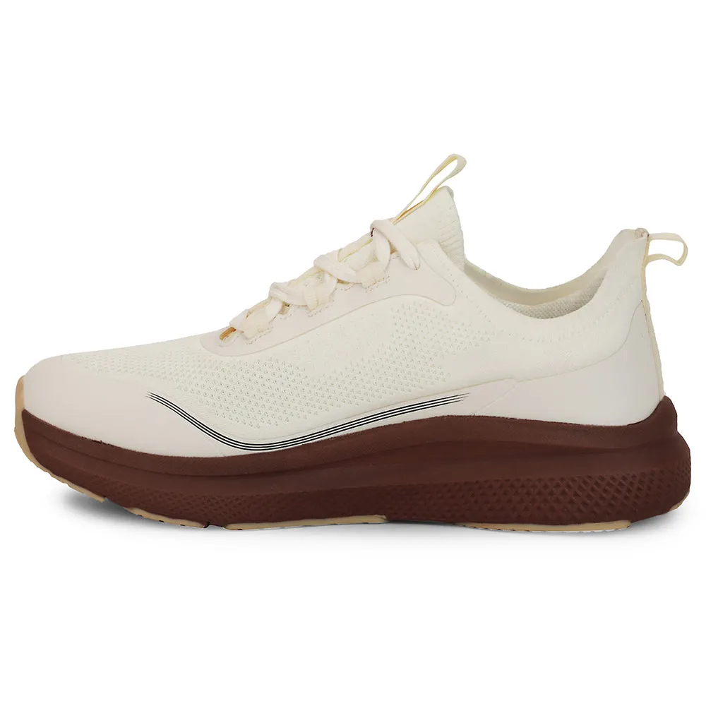 Training And Walking Shoes Leap7x Beige Sports Lacing Running Shoes For Men AUSTRIA-1 By Liberty