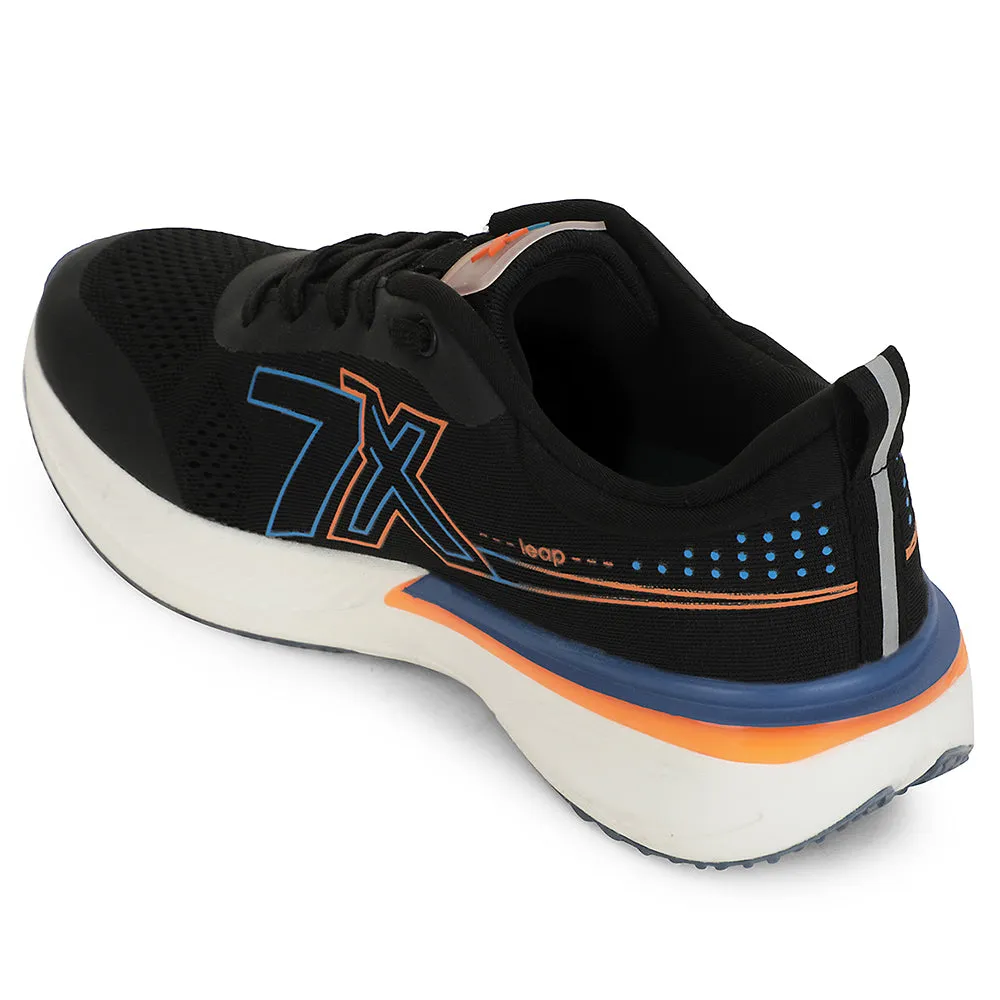 Training Shoes No Laces Leap7x Black Sports Lacing Running Shoes For Men ZEONEX-1 By Liberty