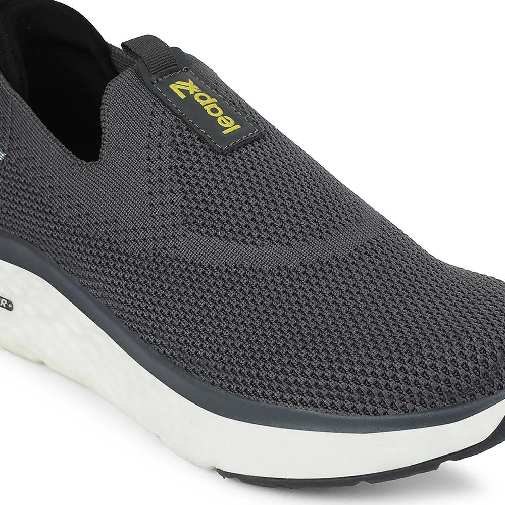 Forza Trainer Xero Shoes Leap7x Dark Grey Sports Non Lacing Walking Shoes For Men NITRUN-2 By Liberty
