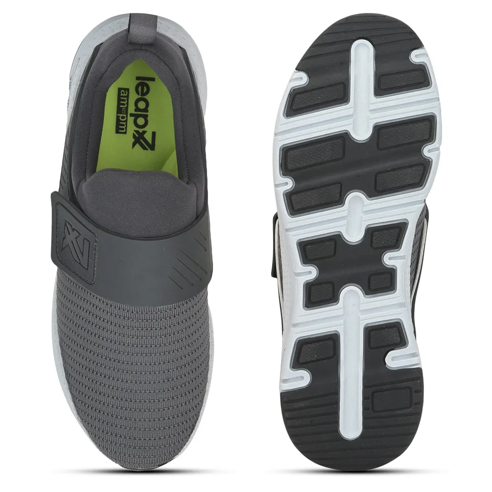 American Flag Training Shoes Leap7x Sports Non Lacing Shoe For Men ( Grey ) PRIME By Liberty