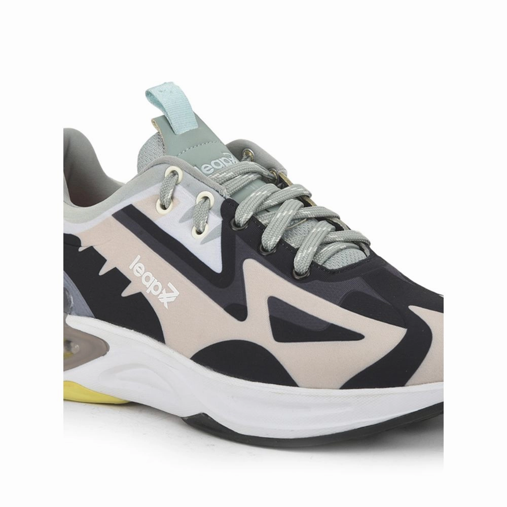 High Intensity Training Shoes Leap7x Beige Sports Lacing Running Shoes For Men HANOVER-1 By Liberty