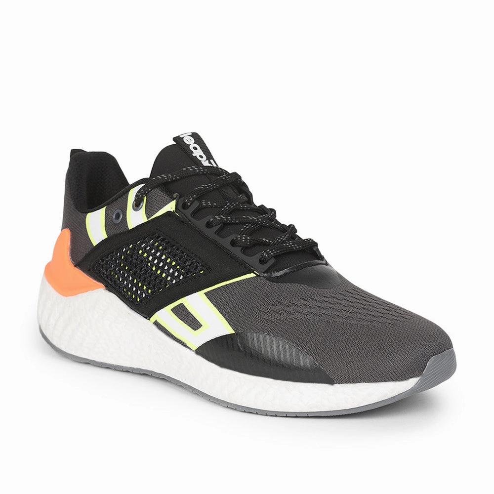 Leap7x Lacing Sports Shoes For Men (D.Grey) 701 By Liberty Enzo 2 Metal Training Shoes