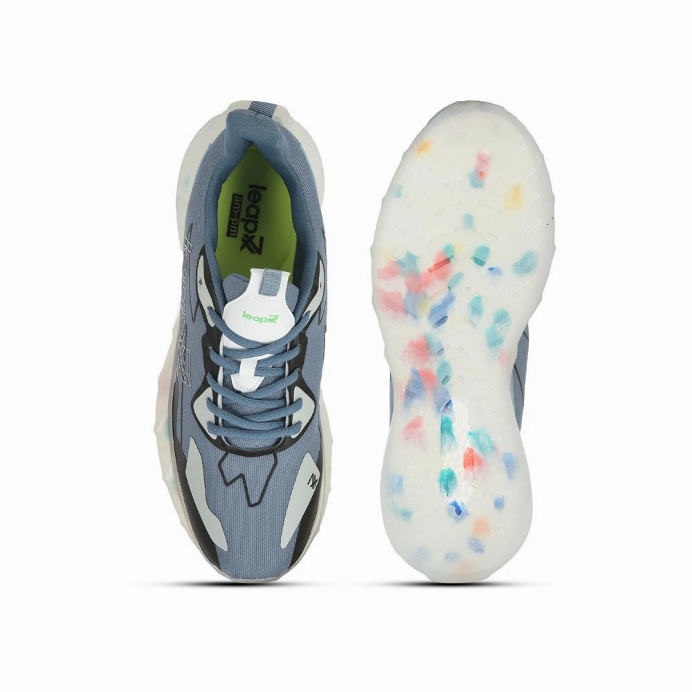 Air Max Cross Training Shoes Leap7x Lacing Sports Shoes For Men (S.BLUE) FLYING By Liberty