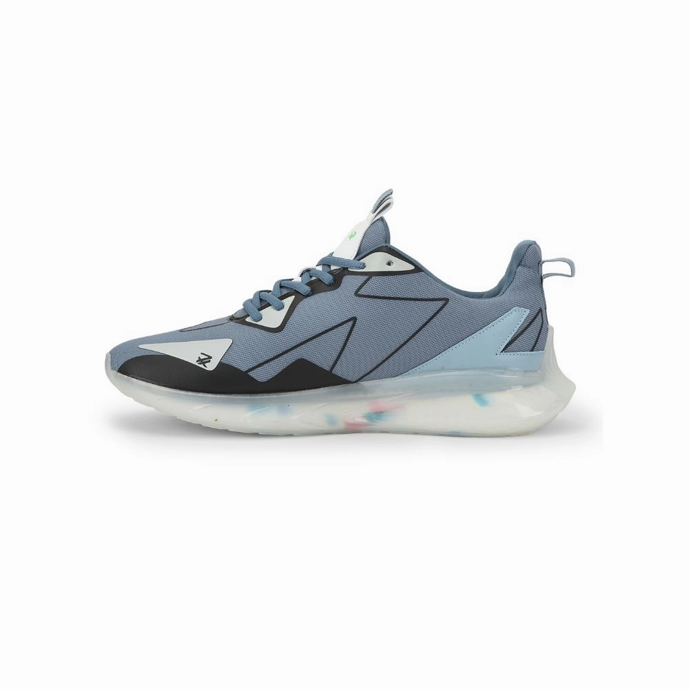 Leap7x Lacing Sports Shoes For Men (S.BLUE) FLYING By Liberty Best Low Drop Training Shoes