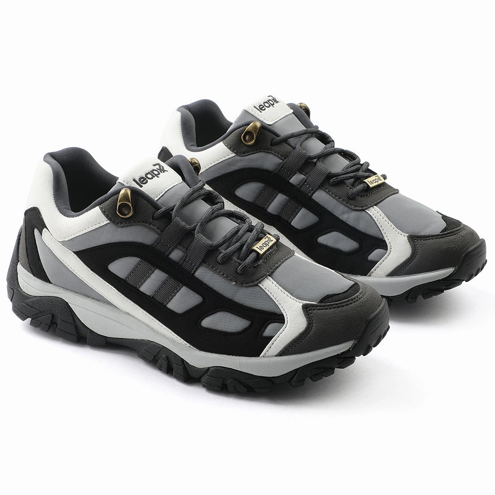 Leap7x Light Grey Sports Lacing Running Shoes For Men EAST-1 By Liberty Best Shoes For Marathon Training