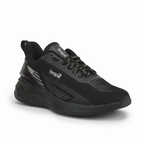 Leap7x Sports Lacing Shoe For Men ( Black ) REVOLVE By Liberty Best Value Cross Training Shoes