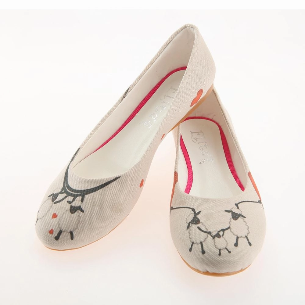 Formal Mode Sheep Love Ballerinas Shoes 1119