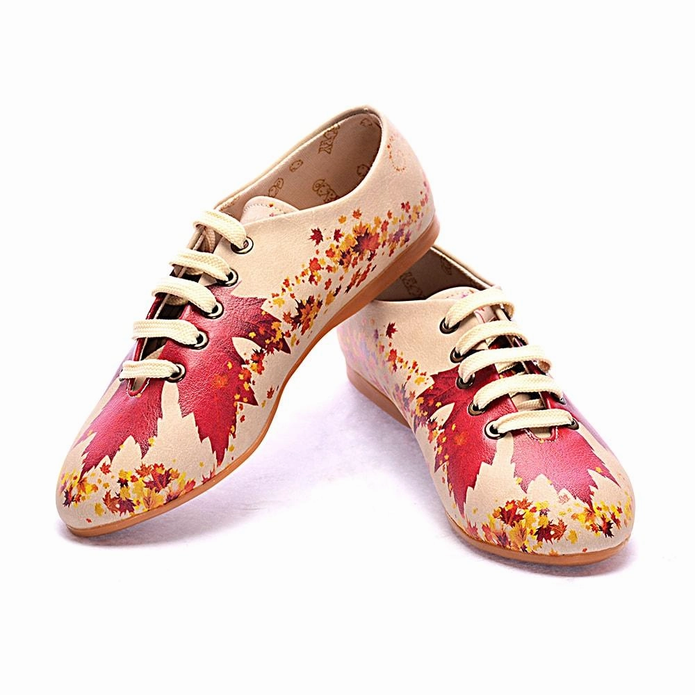 Formal Mode Lace Up Leaves Ballerinas Shoes SLV028