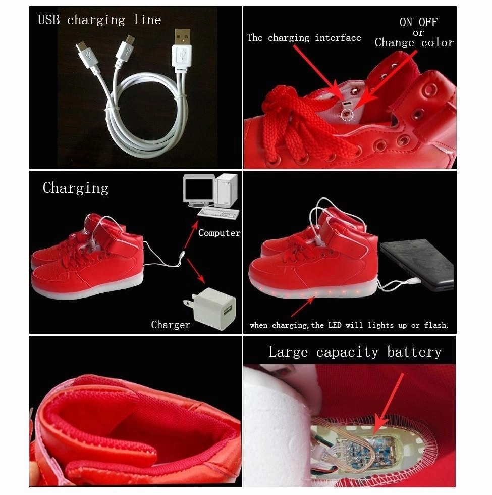 LED Light Up Supernova Shoes Asics Trail Running Shoes Waterproof