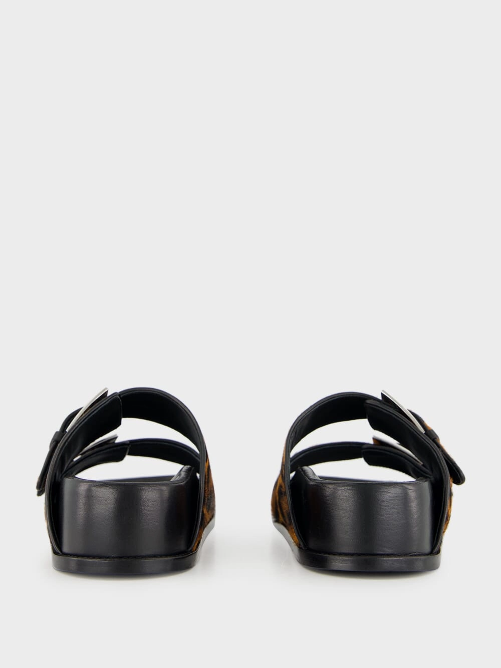 Leopard Cleveland Flat Sandals Flat Elastic Shoe Laces