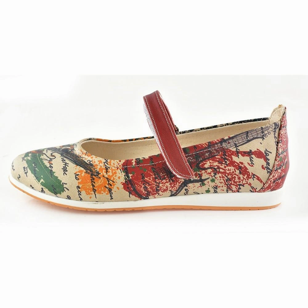 Antique Glow Game Edge Ballerinas Shoes GOB105