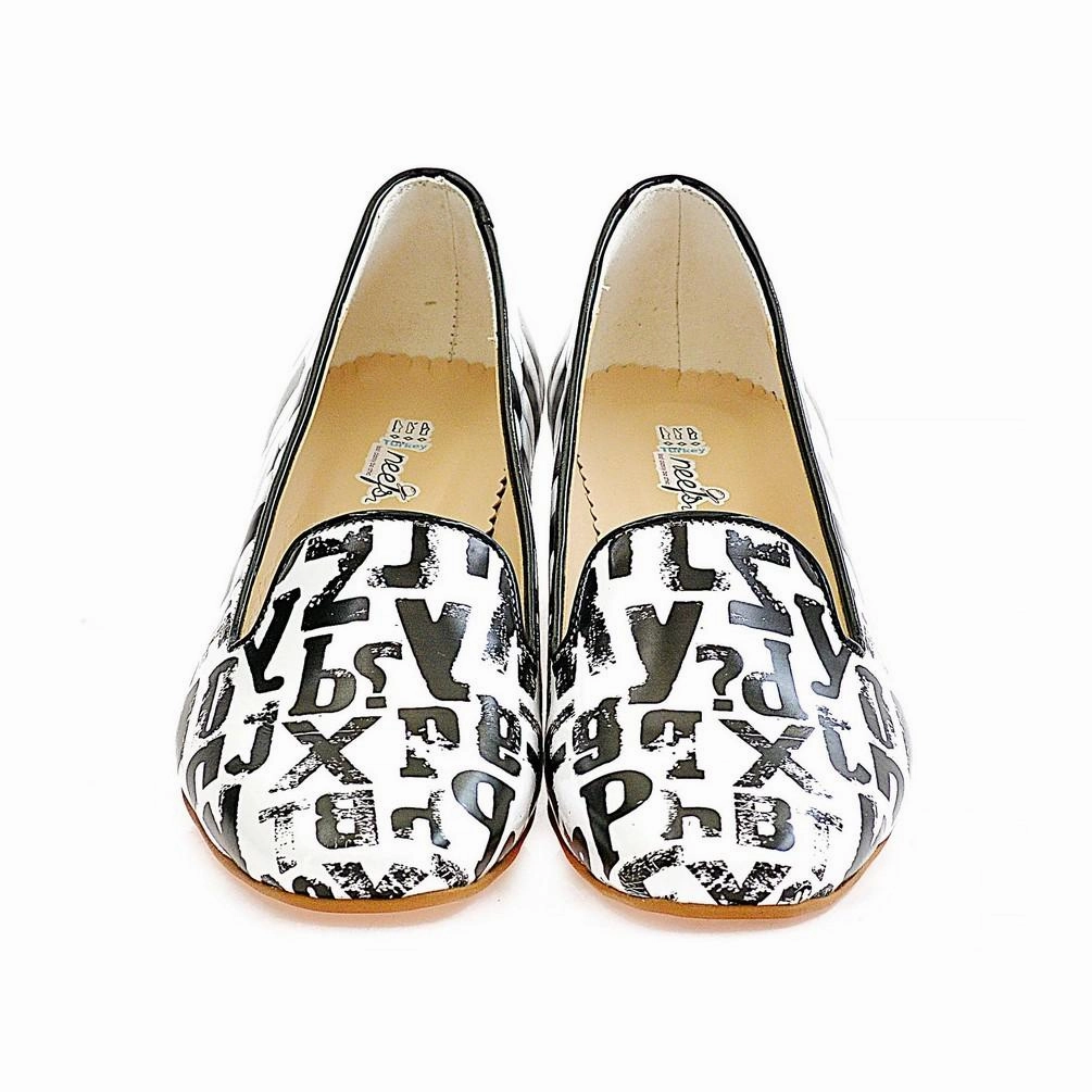 Soft Tone Letters Career Heel Shoes BYZ212