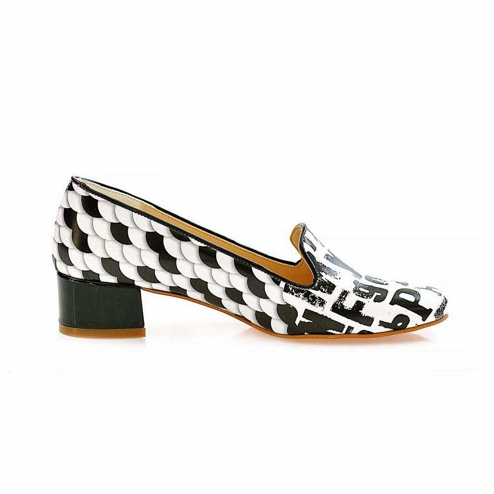 Letters Career Heel Shoes BYZ212 Stretchable Material Event Mode