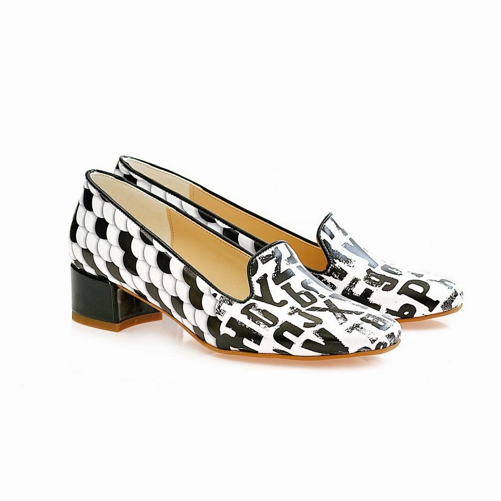 Tech Glow Letters Career Heel Shoes BYZ212