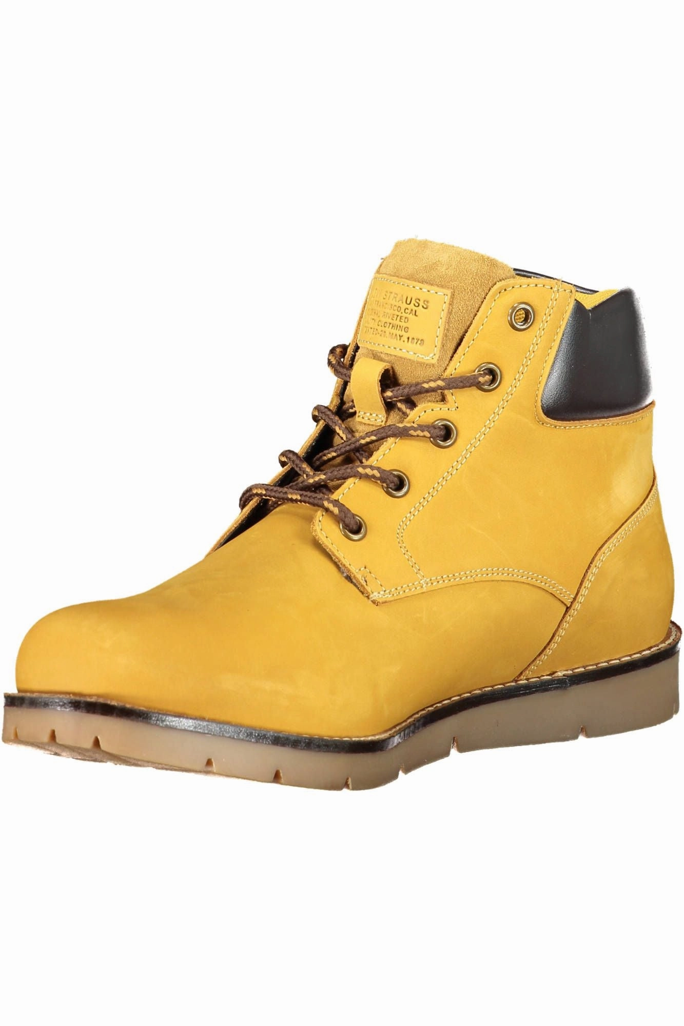 Cody James Cowboy Boots Levi's Sunset Yellow Ankle Boots with Lace-Up Detail