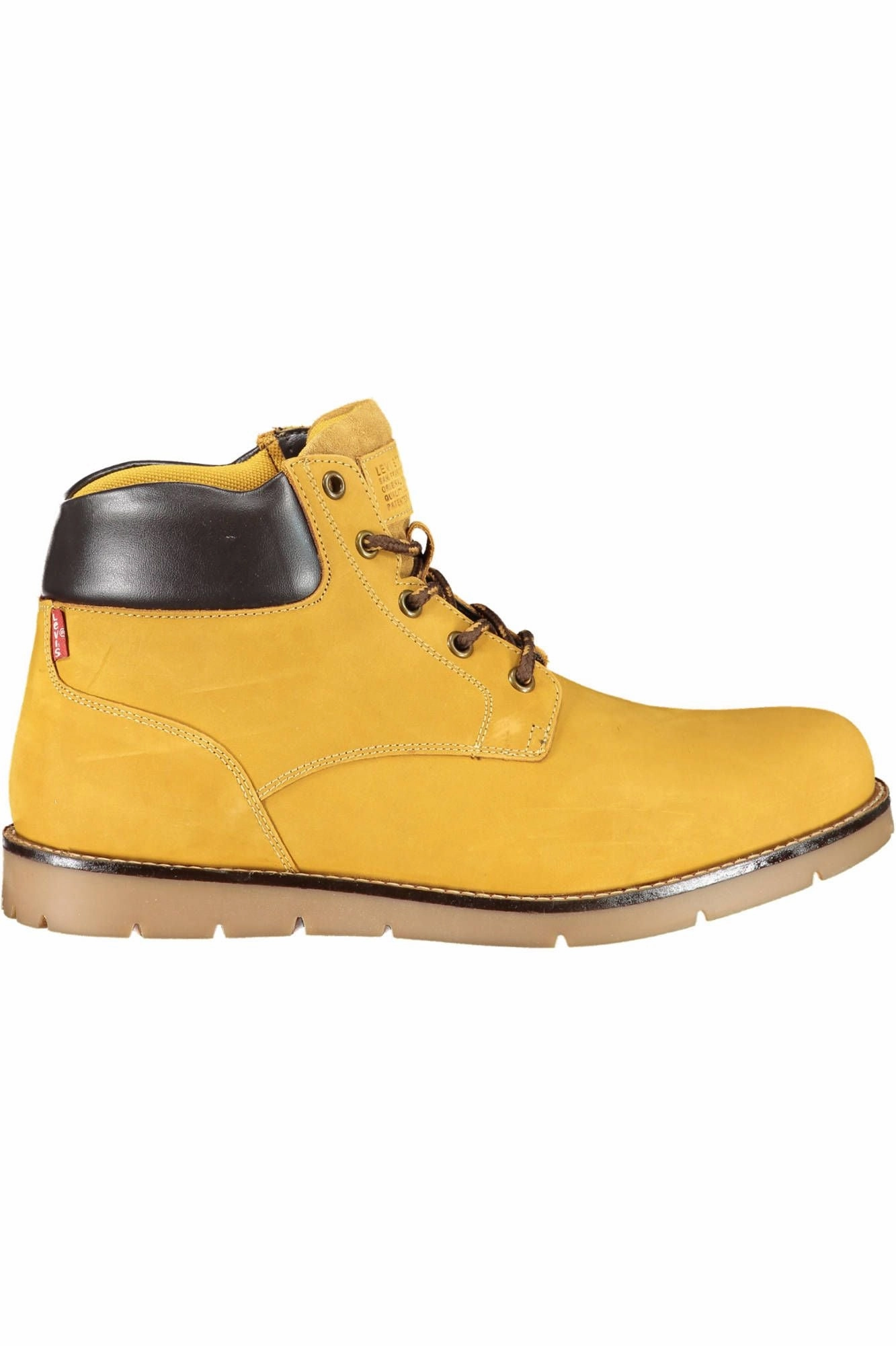 Trendy Winter Boots Levi's Sunset Yellow Ankle Boots with Lace-Up Detail