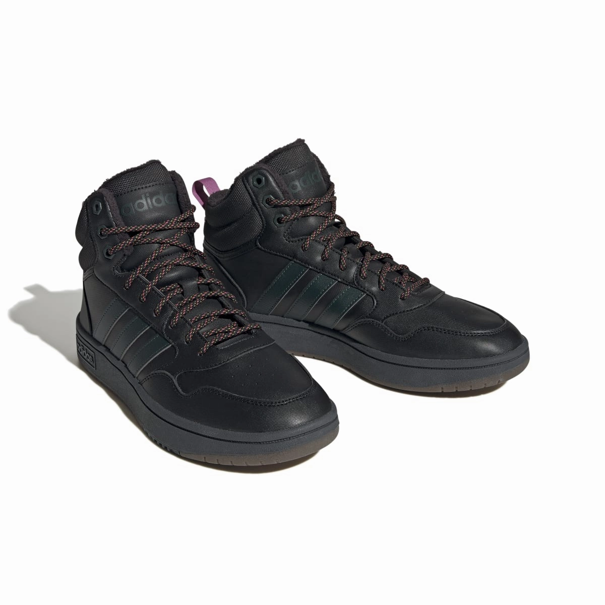 ADIDAS GZ6681 HOOPS MID 3.0 WINTERIZED MN'S (Medium) Black/Green/Gum Synthetic Leather Basketball Shoes Clean White Snow Warm