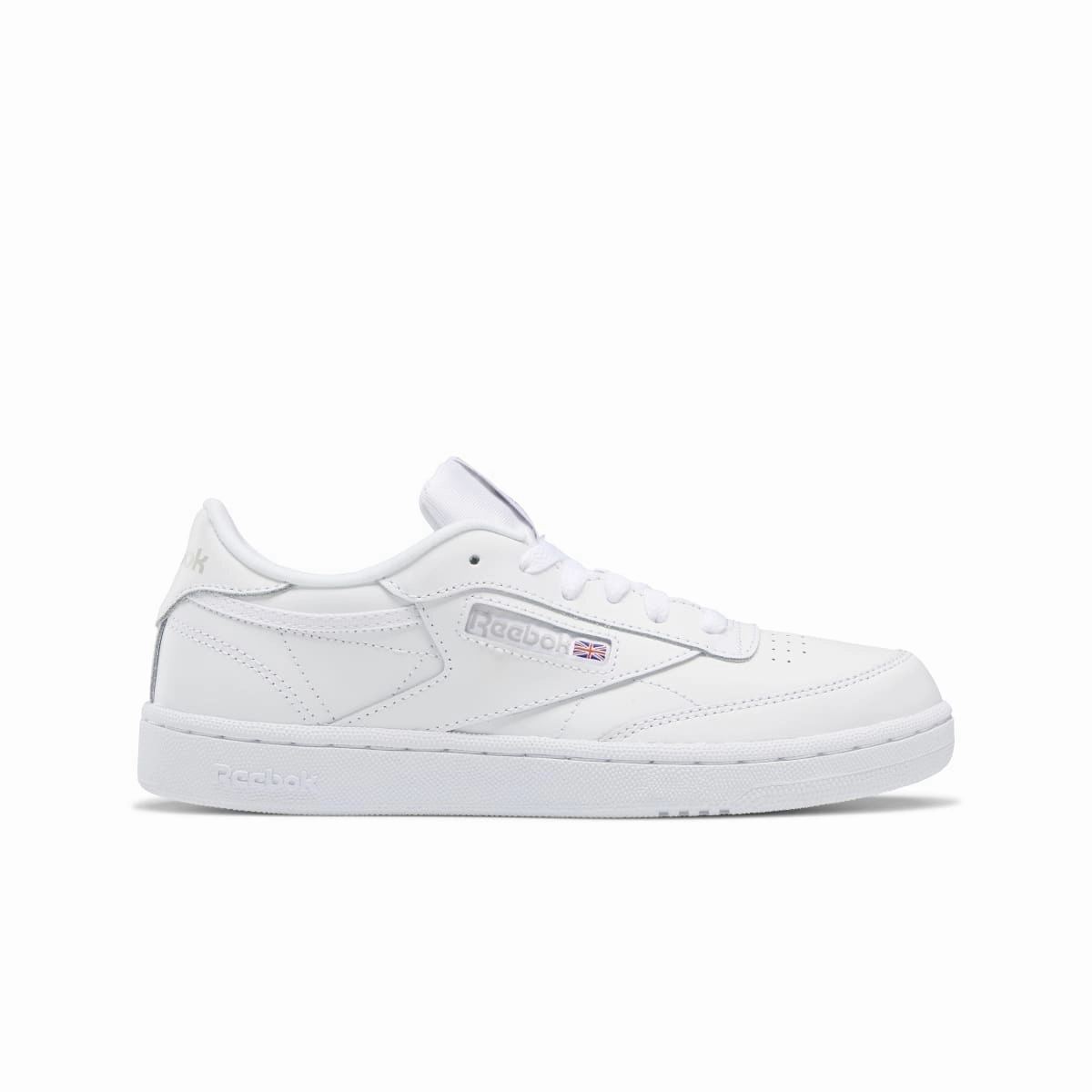REEBOK BS6168 CLUB C JR'S (Medium) White/Sheer Grey-Int Leather Lifestyle Shoes mountain - area shoes tap - dance - studio shoes
