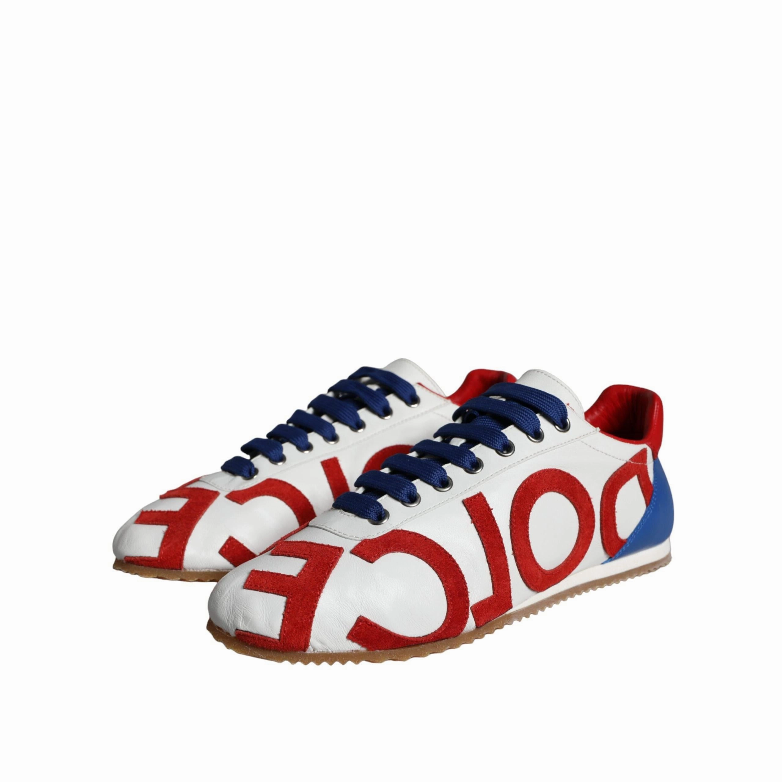 Silver Sneakers List Of Gyms Dolce & Gabbana Multicolor Leather Logo Casual Sneakers Shoes