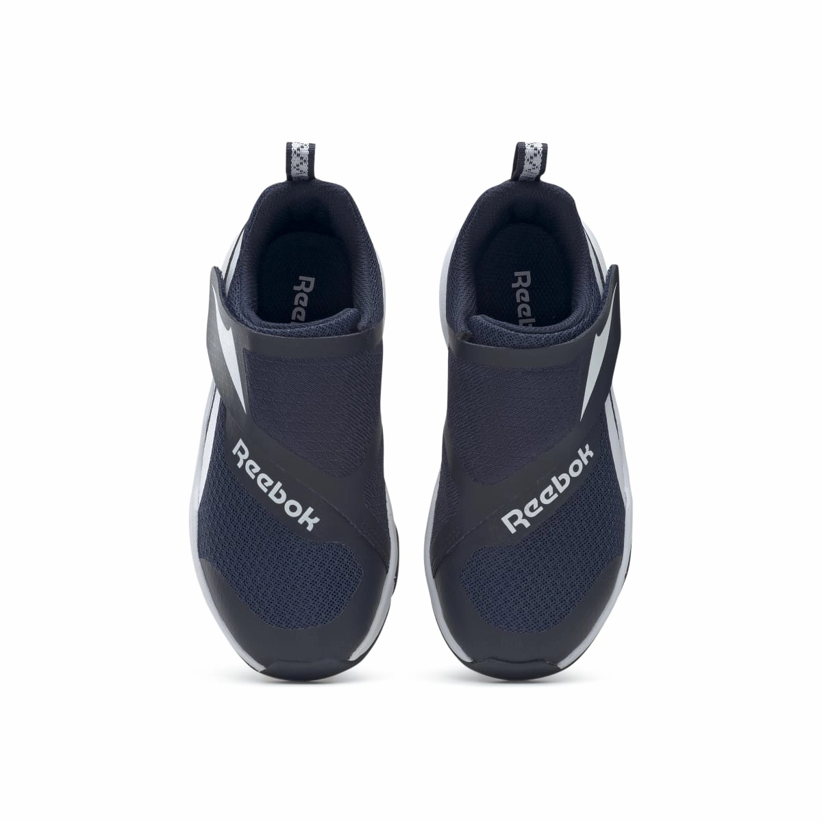 Break Pace Farm Hike REEBOK GW6731 EQUAL FIT KID'S (Medium) Navy/Navy/White Synthetic & Textile Running Shoes