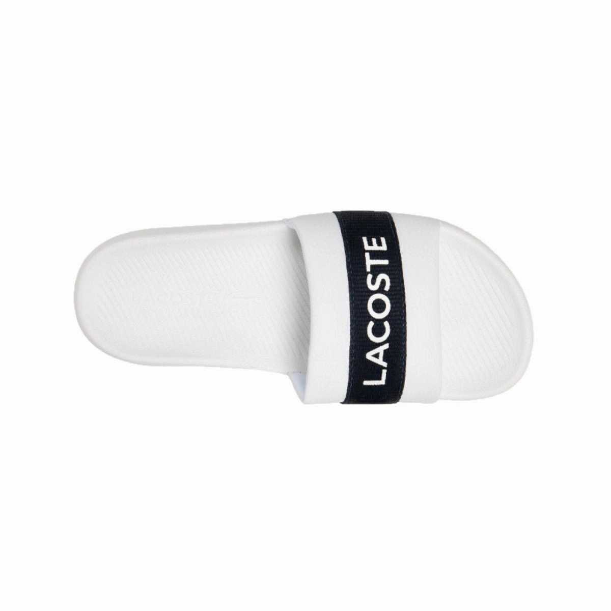 Travel Mood LACOSTE 7-41CMA0007042 CROCO SLIDE 319 MN'S (Medium) White/Navy Synthetic & Textile Slides