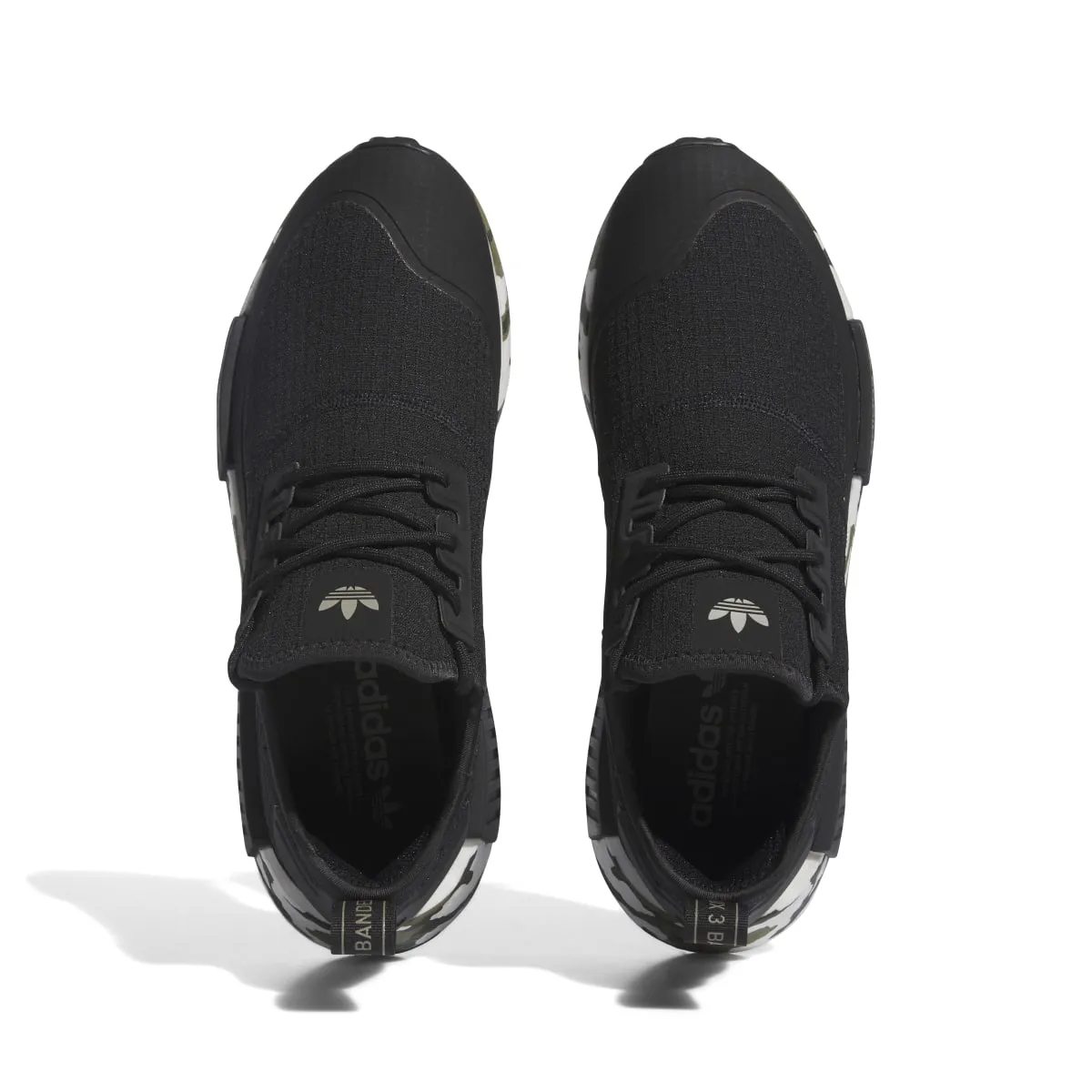 ADIDAS IE0521 NMD_R1 TR MN'S (Medium) Black/Black/Silver Textile Running Shoes Comfort Strap Park Day