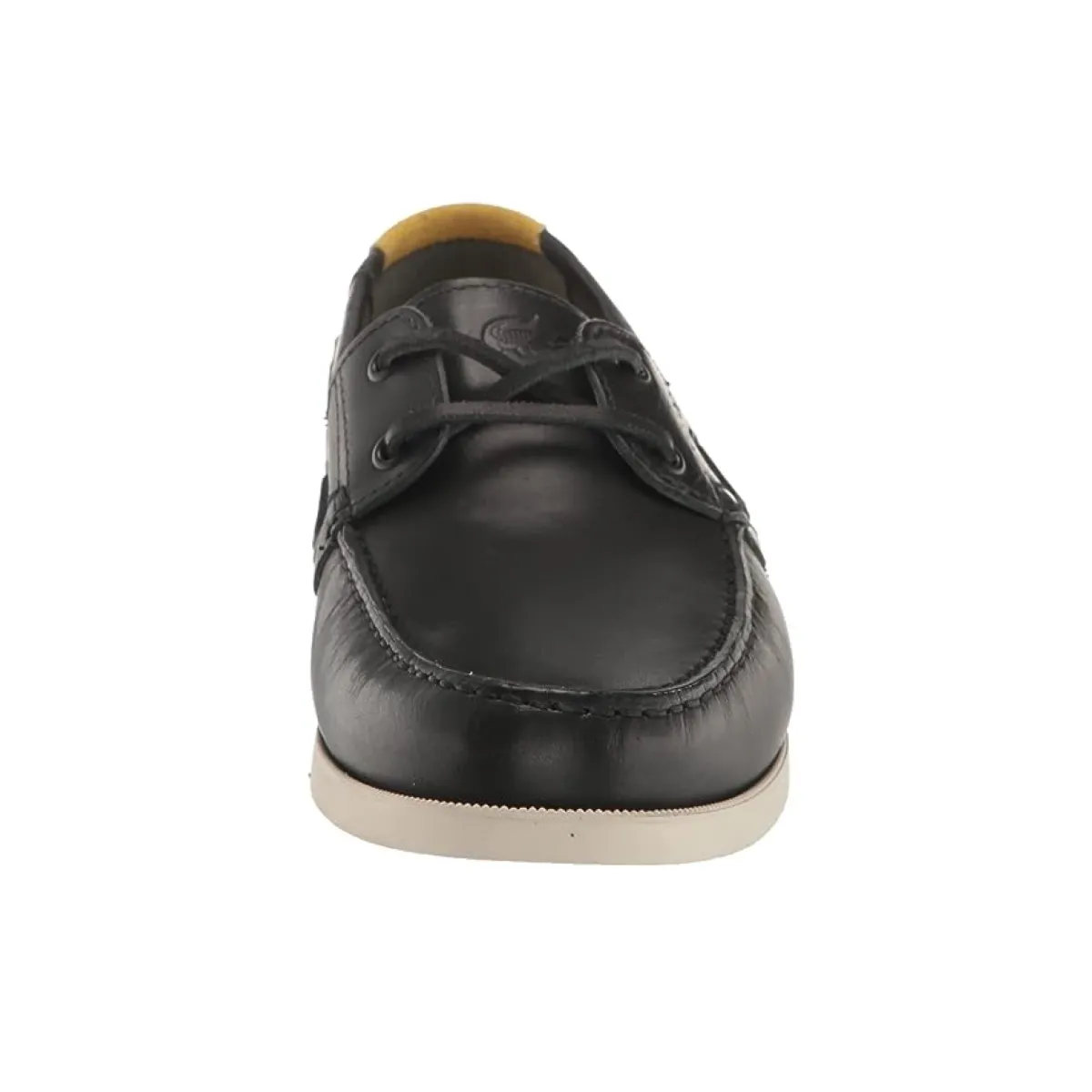 Non-Slip Cushioning LACOSTE 7-45CMA0007454 CASPIAN 123 MN'S (Medium) Black/Off White Leather Lifestyle Shoes