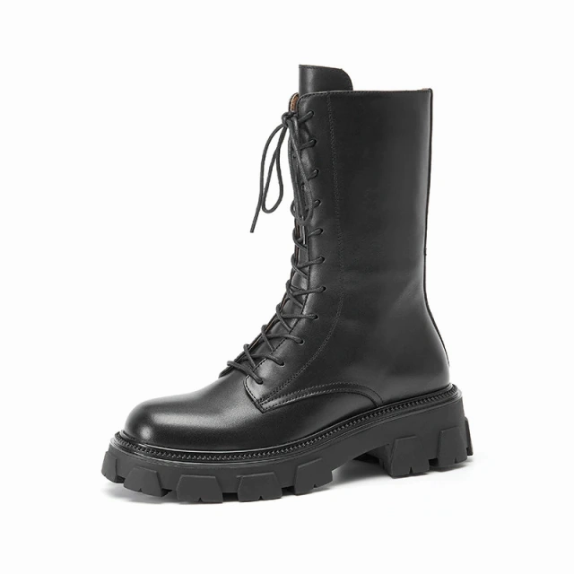 USS Shoes Zavala Women's Mid-Calf Platform Boots Most Comfortable Wedge Work Boots