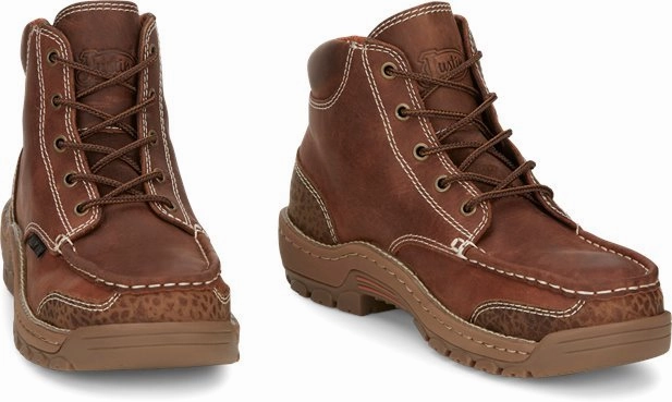 Justin Men's 5" Waterproof Corbett Square EH Alloy Moc Toe Work Boot Slip On Work Boot