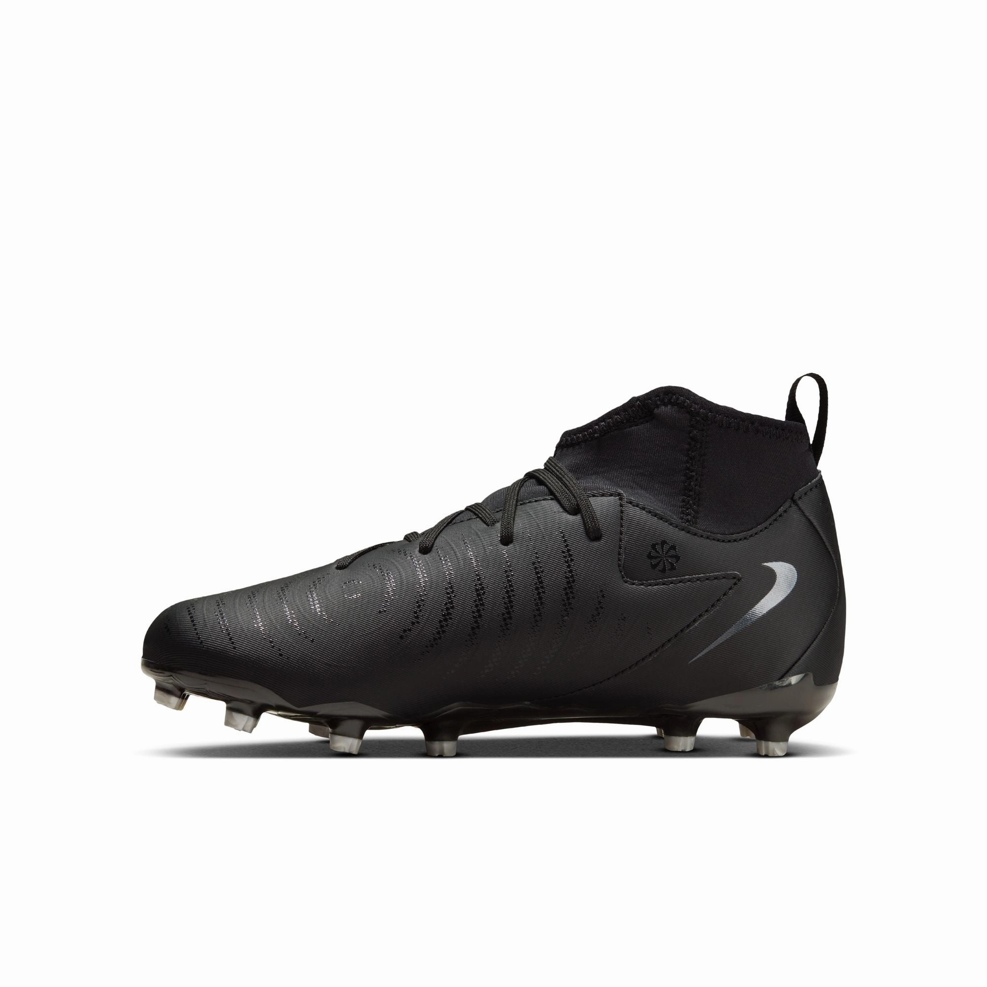 Christiano Ronaldo Soccer Cleats Nike Junior Phantom Luna II Academy FG/MG Soccer Cleat - Black/Black