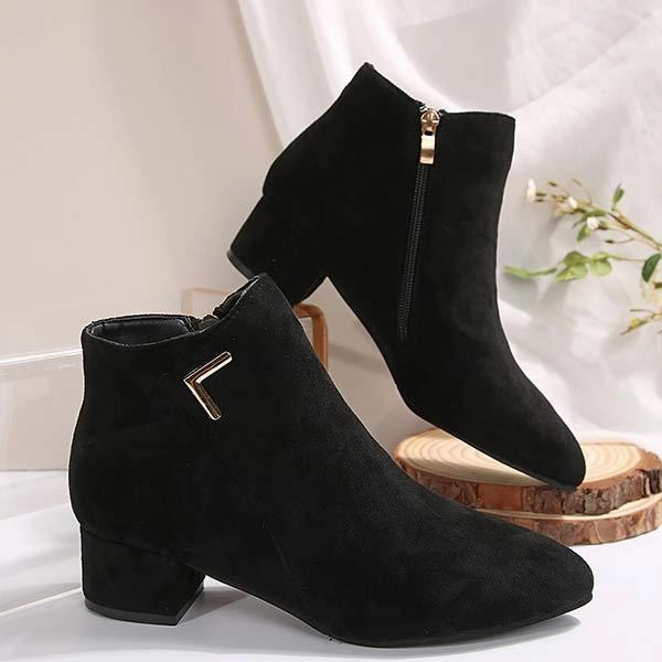 Women's Block Heel Fashion Ankle Boots 28722304C Adidas Shoes With Flowers