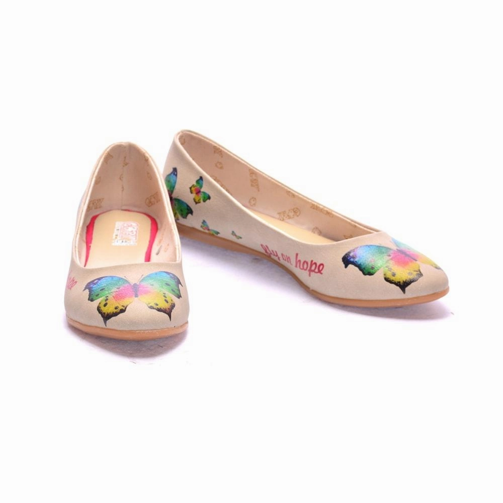 Colorful Butterfly Ballerinas Shoes 2012 Bone Aid