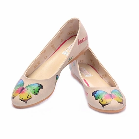Step Light Supportive structure Colorful Butterfly Ballerinas Shoes 2012