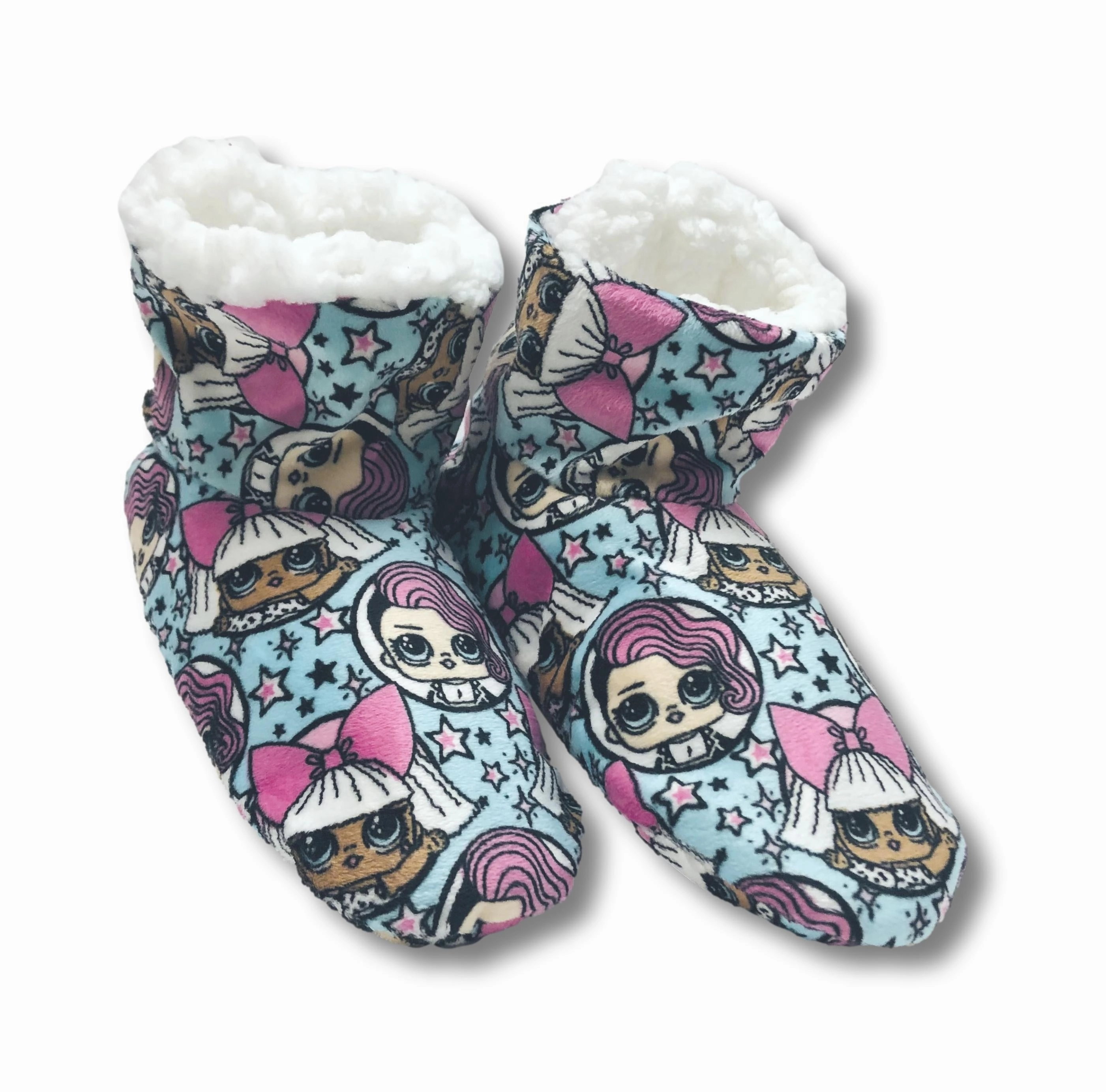 Glitter Ballet Slippers LOL Dolls Girls Slipper Booties Fuzzy Kids House Shoes