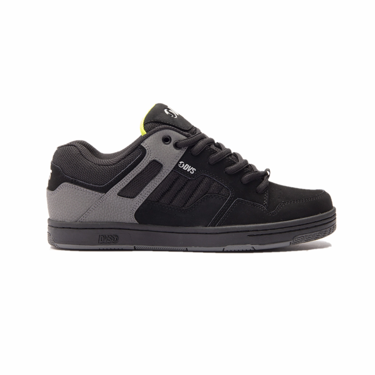 Snow Hike DVS F0000278037 ENDURO 125 MN'S (Medium) Black/Charcoal/Lime Leather & Mesh Skate Shoes