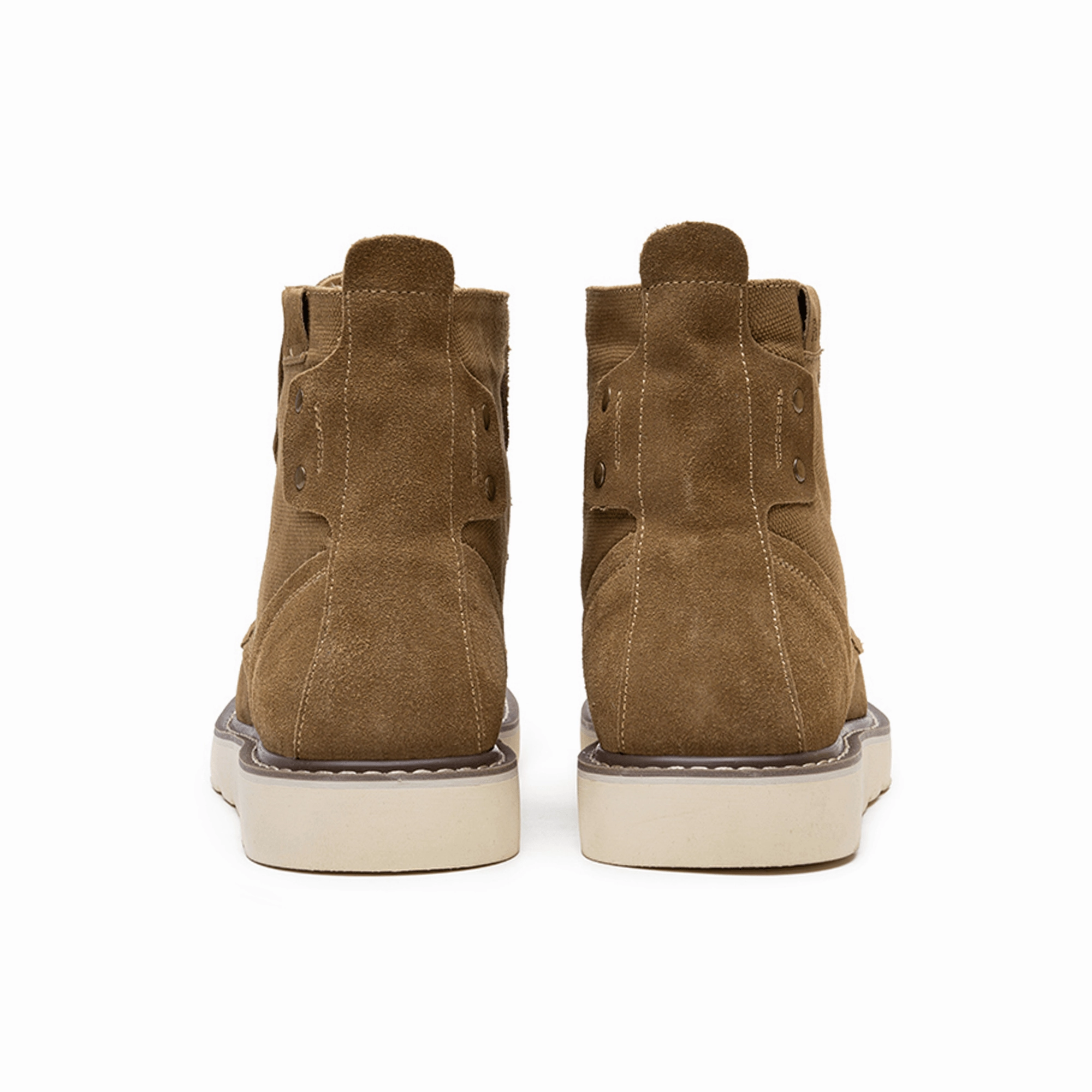 8 Lace Up Work Boots Men's 6" Moc-Toe Wedge Boots - Heritage Suede | C003