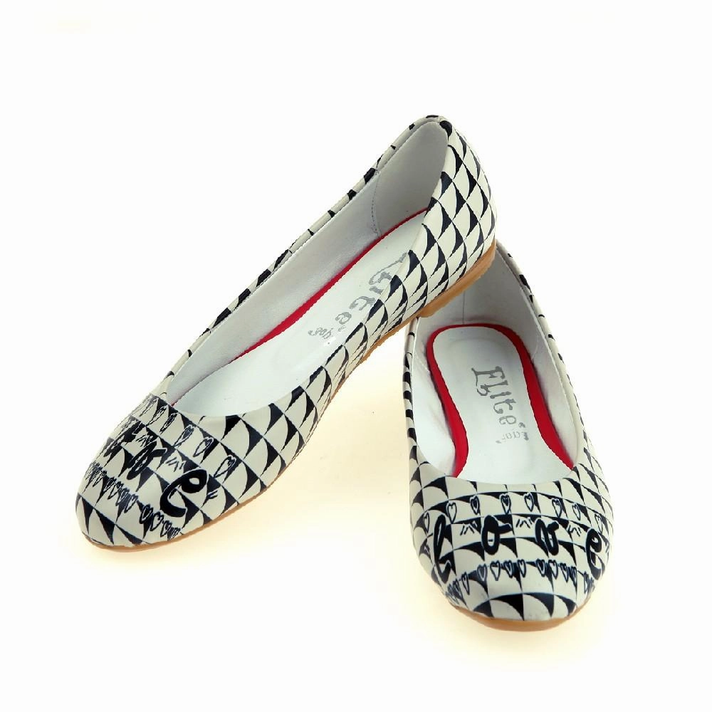 Gel Soft Buckle Fit Love Ballerinas Shoes 1051