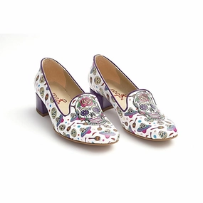 Neutral Glow Skull Career Heel Shoes BYZ204