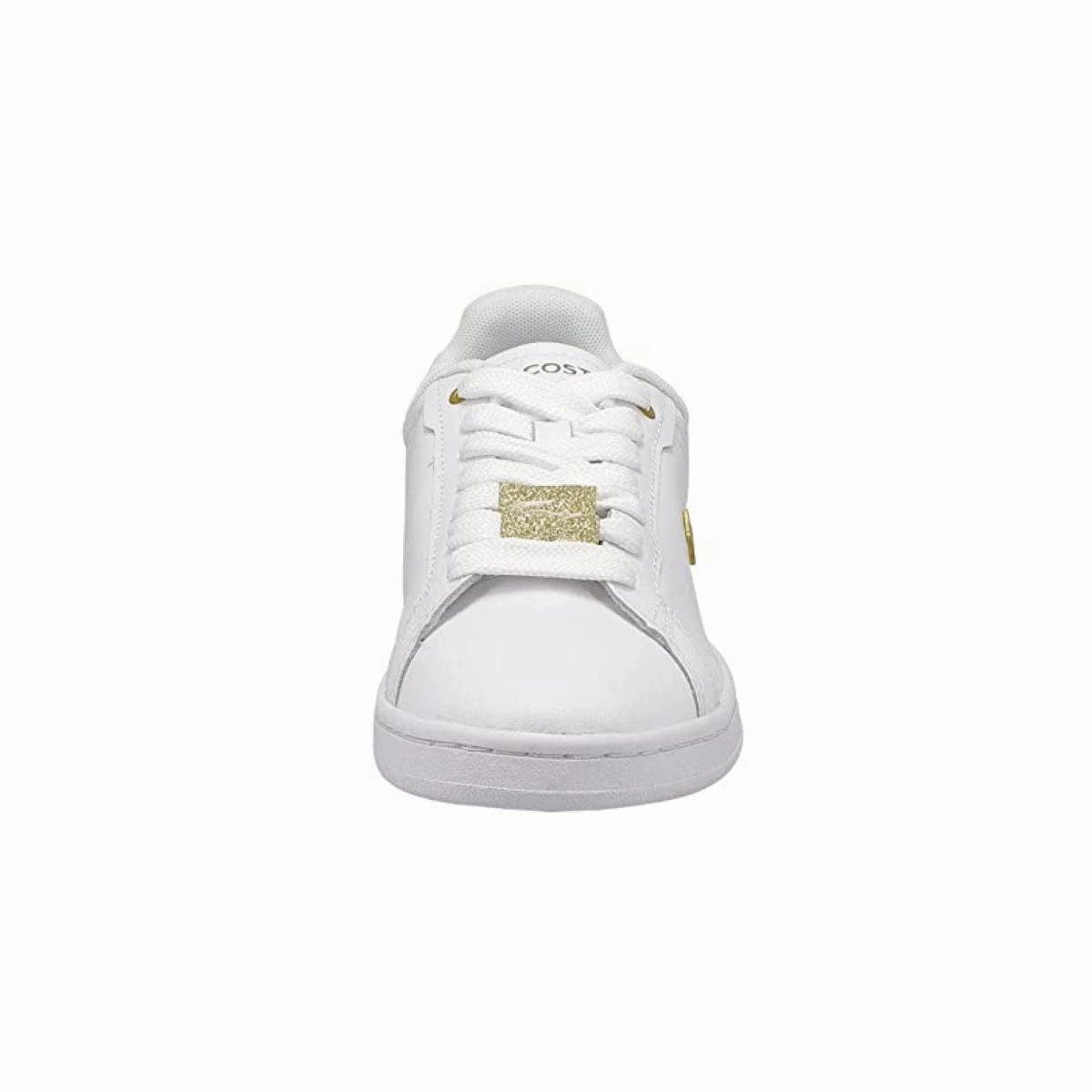 LACOSTE 7-45SFA0055216 CARNABY PRO 123 WMN'S (Medium) White/Gold Leather & Synthetic Lifestyle Shoes Wind Chill