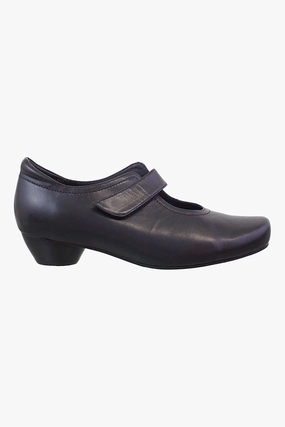 Wedding guest Office Mode Klouds Deva Black Leather Heel