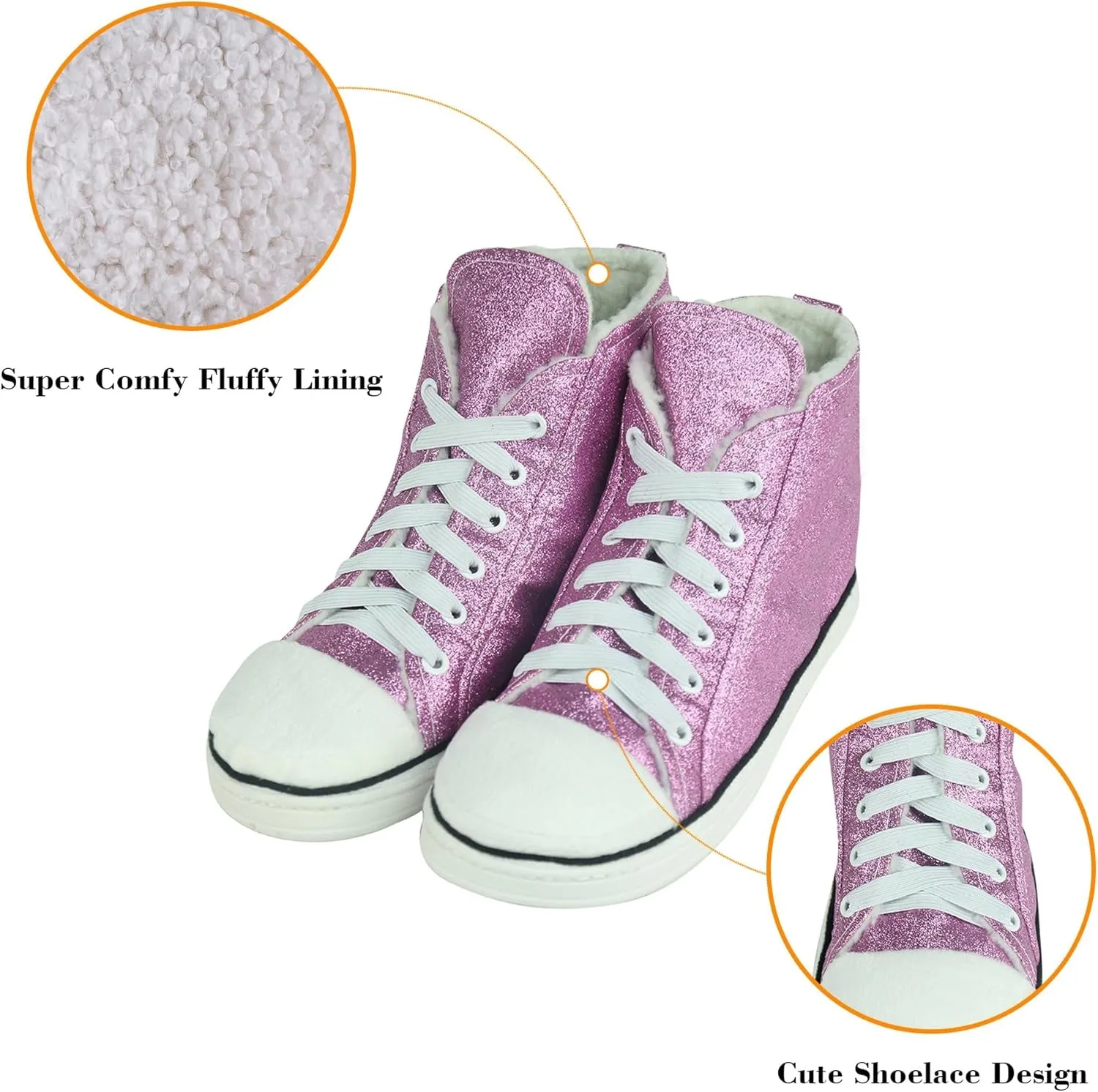 Women'S Warm Winter Plush Indoor House Outdoor Sneaker Slippers Boots Sheepskin Boston Slippers