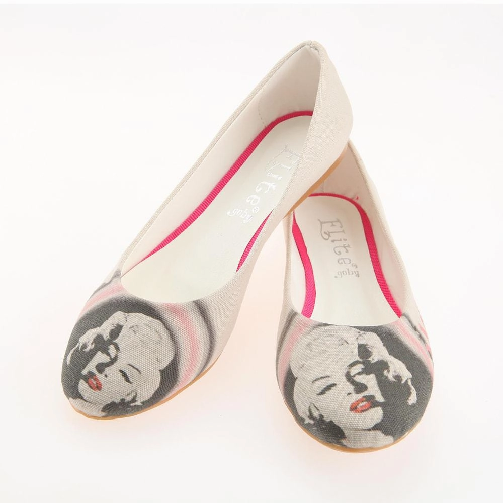 Wardrobe Base Soft Cushioning Marilyn Monroe Ballerinas Shoes 1113
