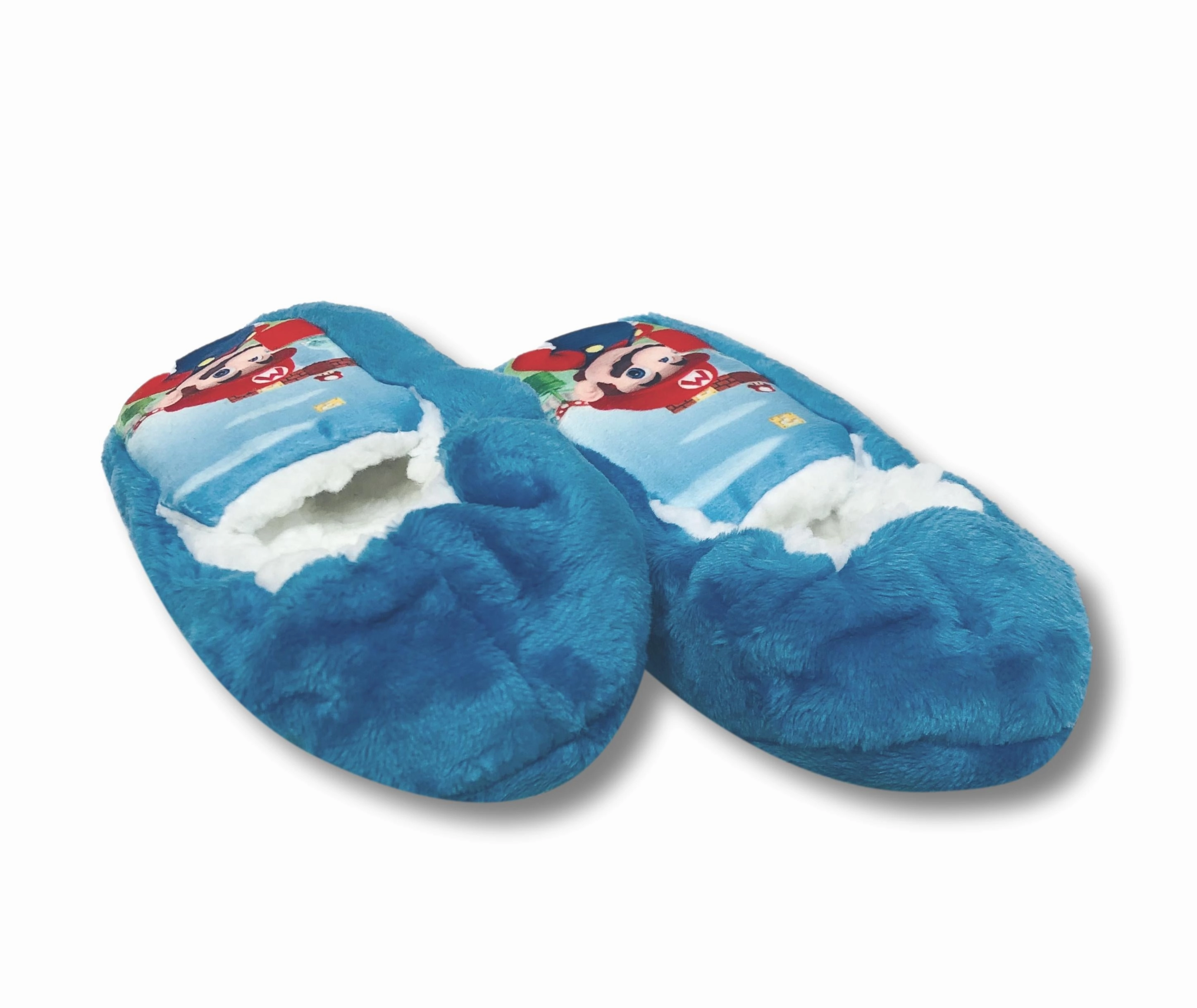 Mario Boys Slippers Fuzzy Moccasin House Shoes for Kids Cartago Slippers