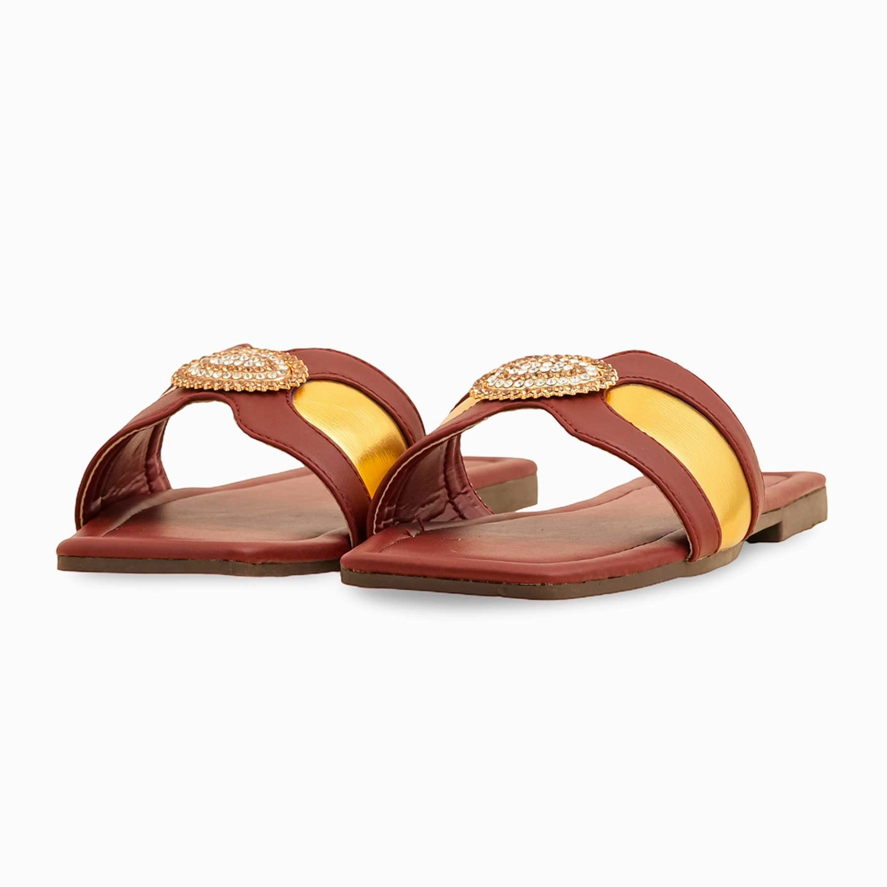 Wedge Slippers Maroon Casual Slipper CL2047