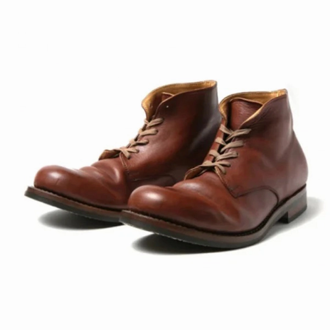 MARTIN - Leren heren laarzen met hak Side Zip Work Boots