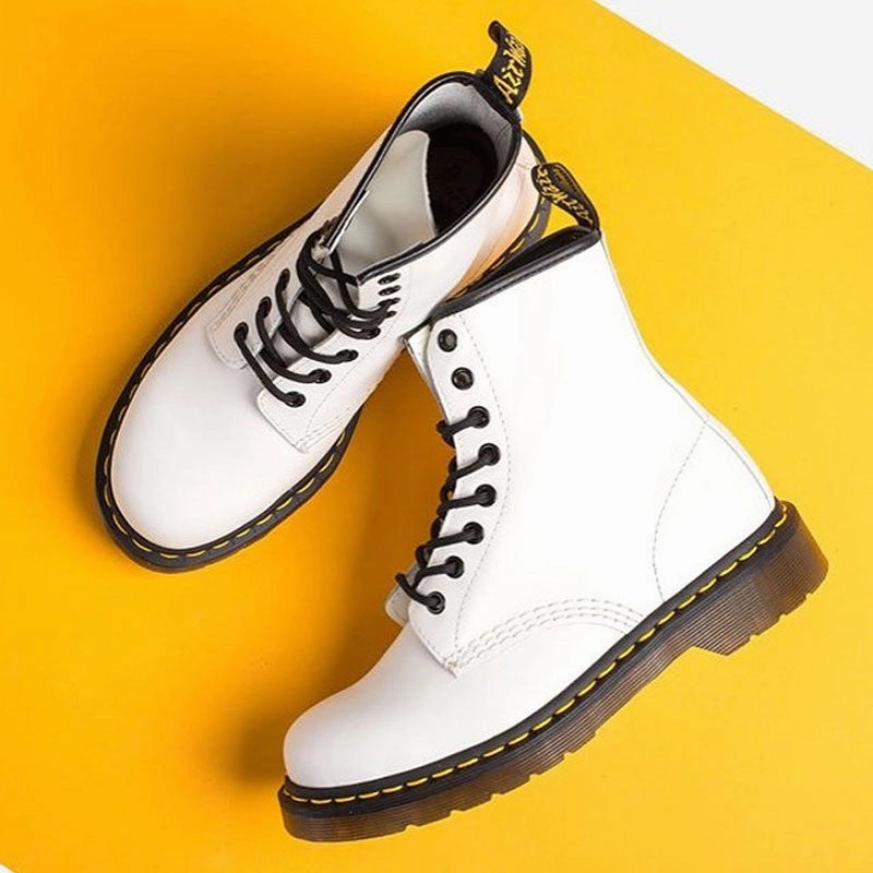 Black Chukka Boots MARTITO EDZIE BRITISH STYLE CHUNKY SOLE EIGHT HOLES HIGH TOP BOOTS