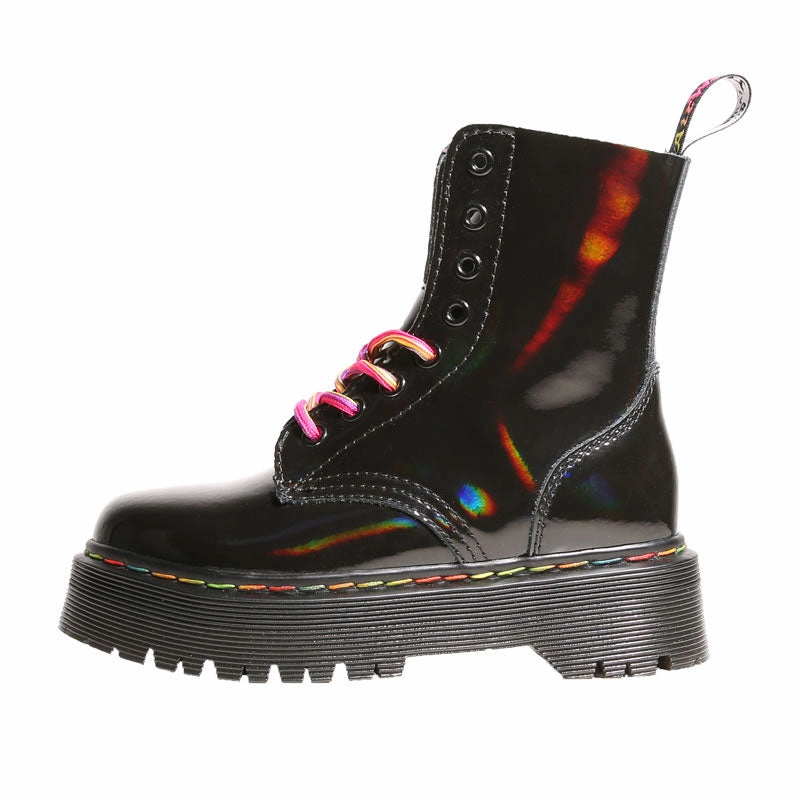 MARTITO EDZIE BRITISH STYLE CHUNKY SOLE EIGHT HOLES HIGH TOP BOOTS Skinny Leg Boots Online