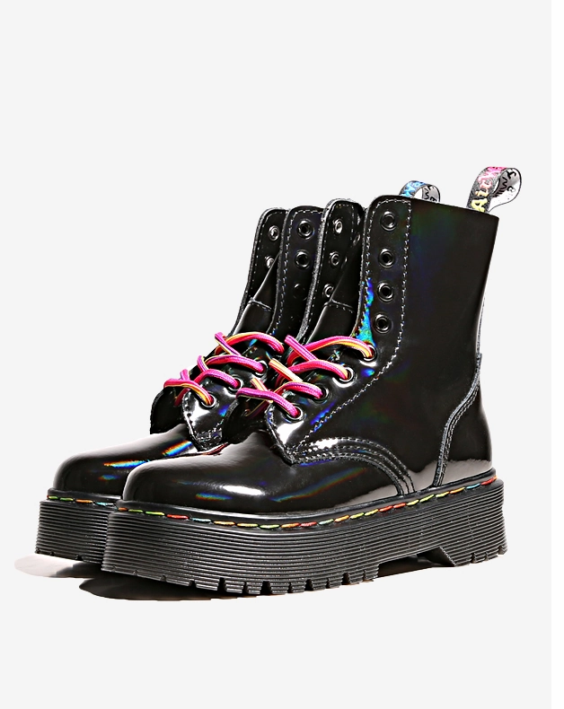 Ice King Boots MARTITO EDZIE BRITISH STYLE CHUNKY SOLE EIGHT HOLES HIGH TOP BOOTS