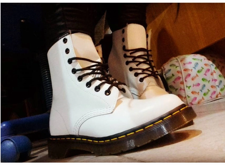 MARTITO EDZIE BRITISH STYLE CHUNKY SOLE EIGHT HOLES HIGH TOP BOOTS Zip Up Cowboy Boots